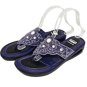 Jamie Sadock Style 62900 Genuine Leather Upper with Beads Rhinestones Size 8M